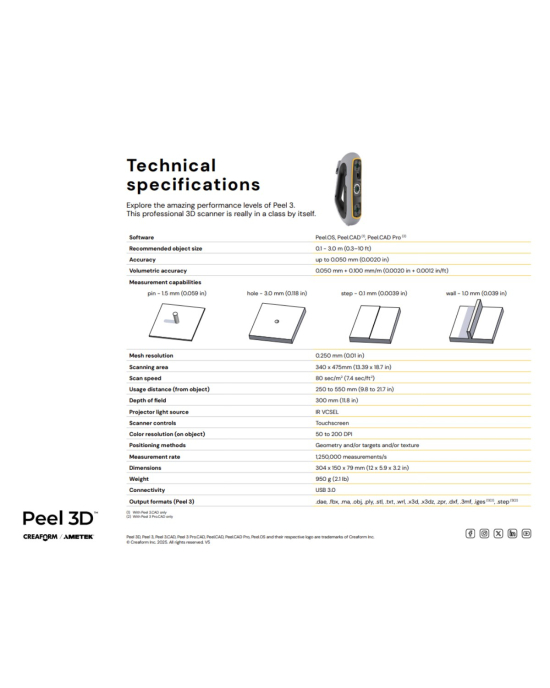 3D сканер Peel 3D Peel 3 ProCAD