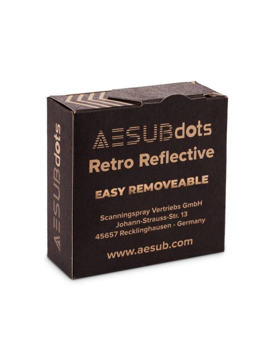 AESUBdots Retro Easy Remove - targets for laser 3D scanner AESUBdots Retro Easy Remove - targets for laser 3D scanner