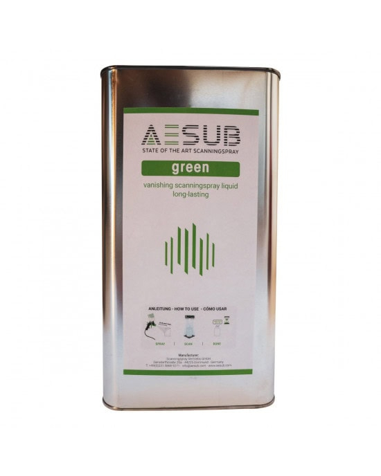 AESUB Green - 3D scanning liquid for spray guns, 6 h