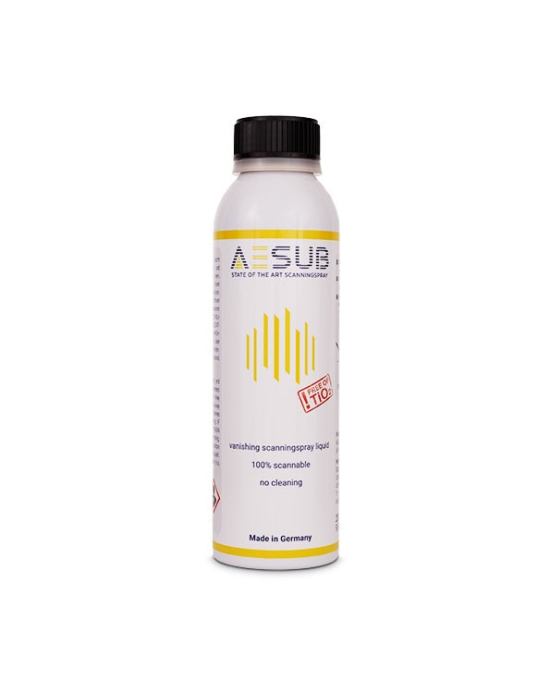AESUB Yellow - 3D scanning liquid for airbrushes, 6 h. AESUB Yellow - 3D scanning liquid for airbrushes, 6 h.