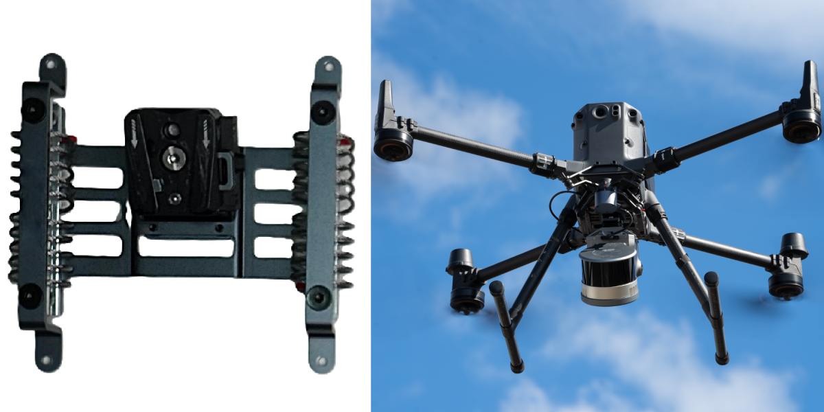 XGRIDS L2 Drone Mount - Bracket for 3D scanning from a Drone, photo in use