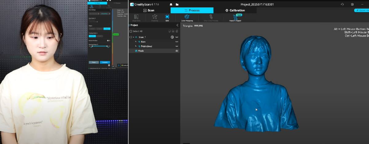 Швидке та точне сканування людини: 3Д сканер Sermoon S1 в роботі