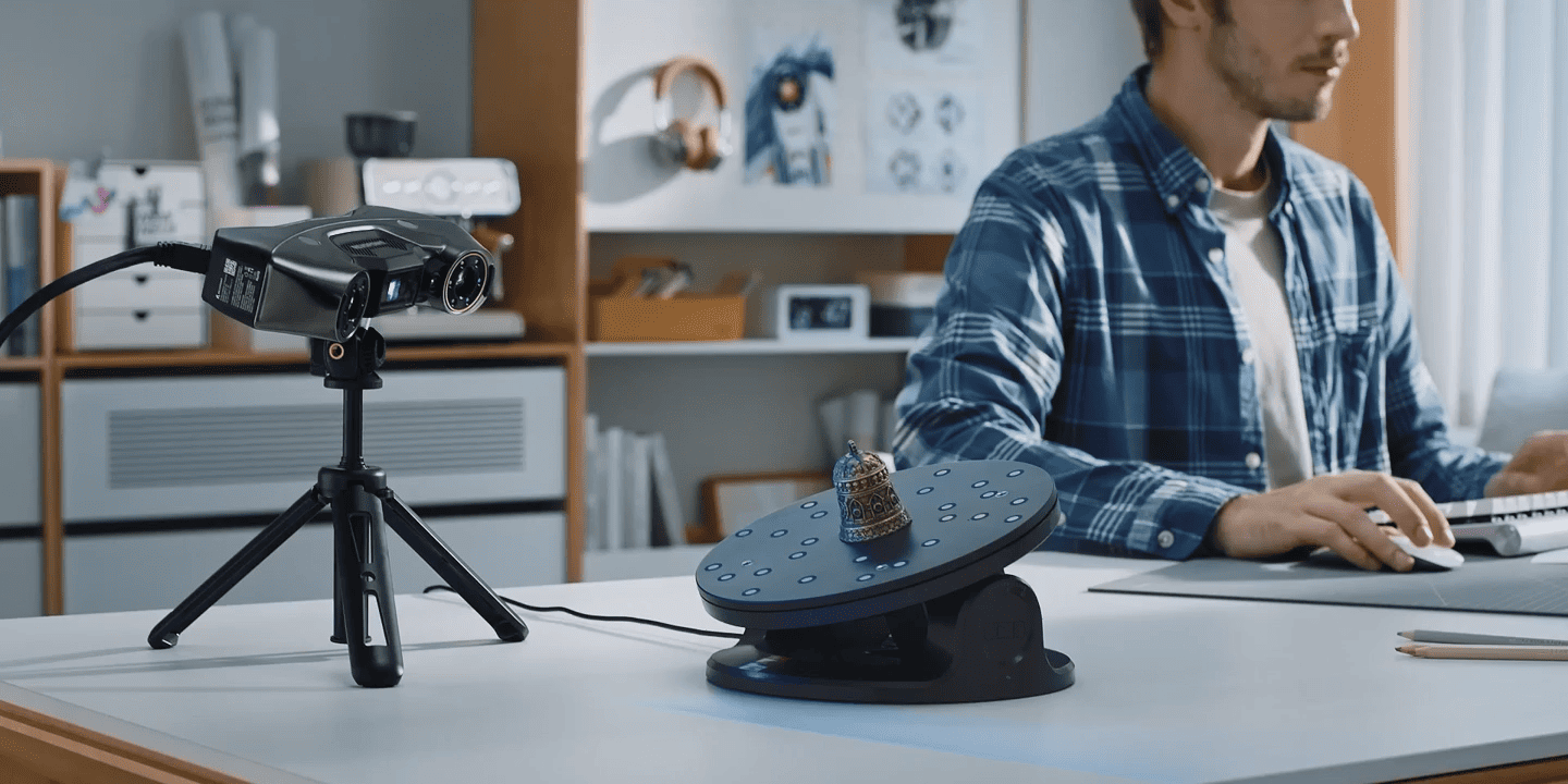 Revopoint MetroY Pro 3D scanner in operation