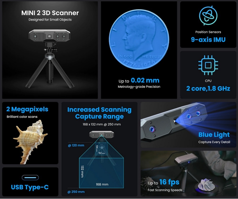 Revopoint Mini 2 precision 3D scanner buy in Ukraine
