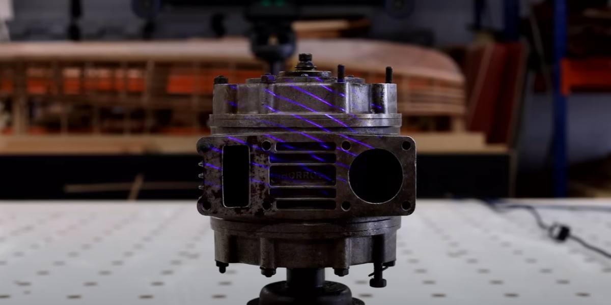 Accurate scanning of complex parts