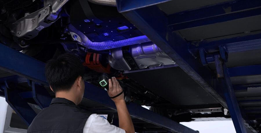 Visualization of the SIMSCAN-E's 6.3 million measurements per second scanning speed.