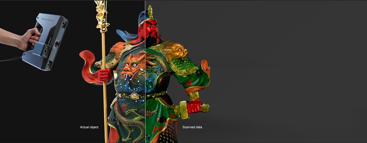 3D scanner EinScan Pro 2X color transfer